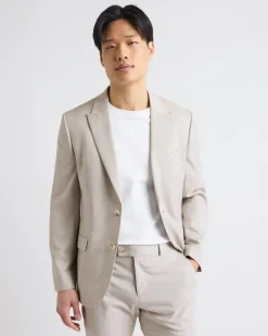 Slim-Fit Stone Suit Blazer