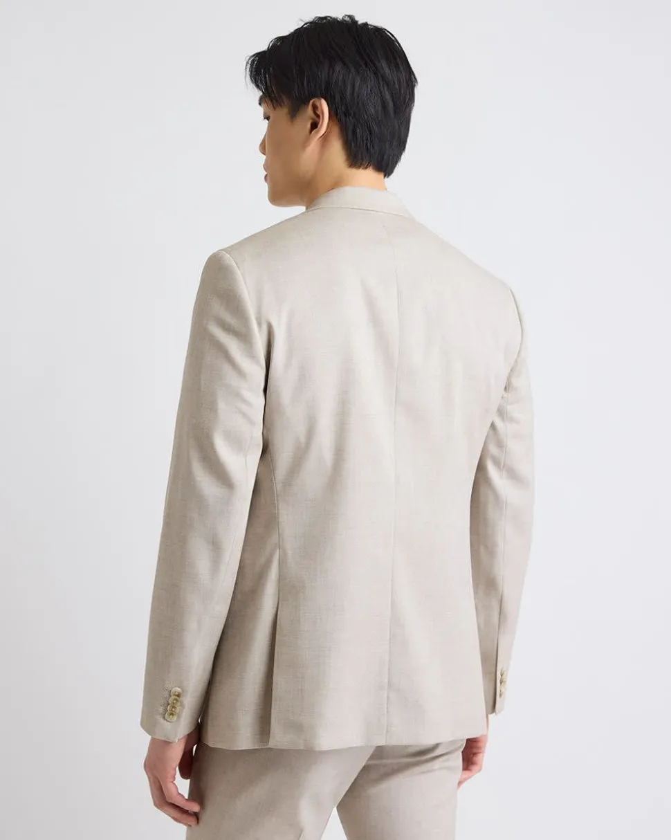 Slim-Fit Stone Suit Blazer