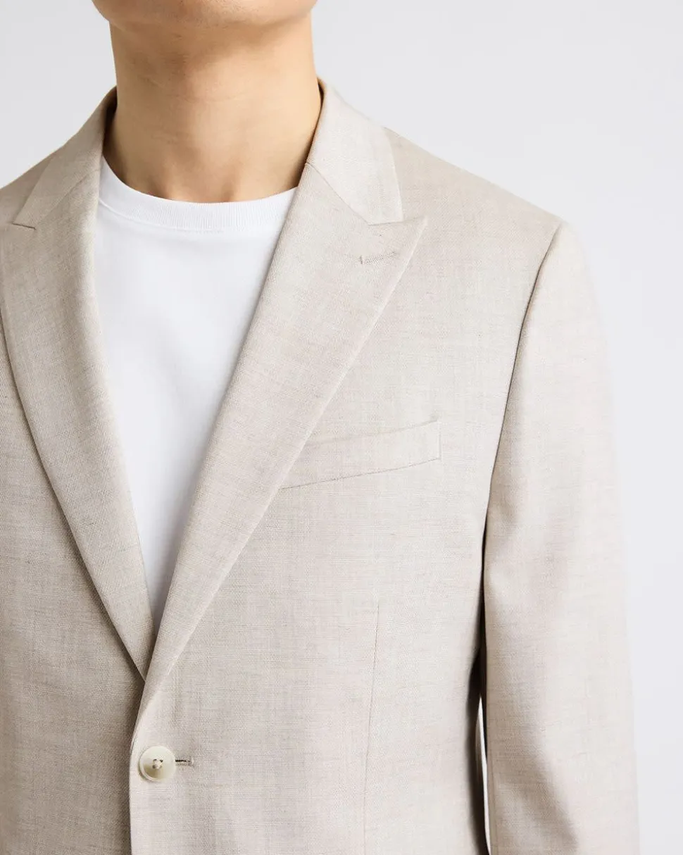 Slim-Fit Stone Suit Blazer