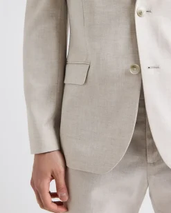 Slim-Fit Stone Suit Blazer