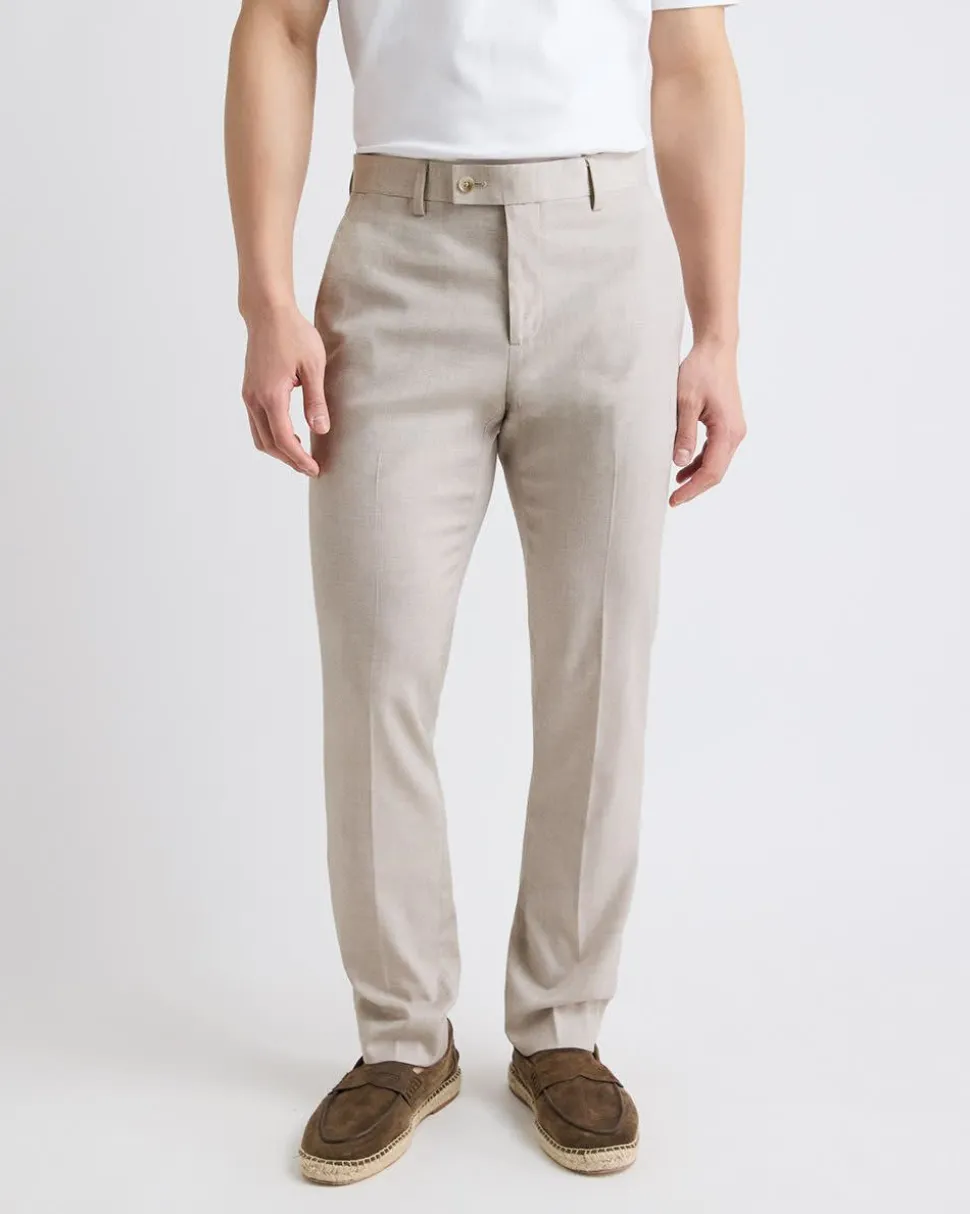 Slim-Fit Stone Suit Pant