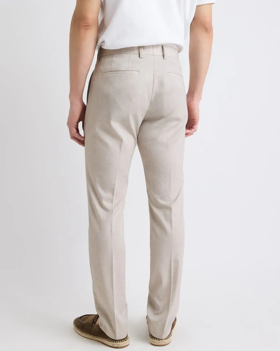Slim-Fit Stone Suit Pant
