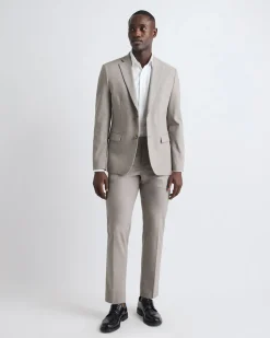 Slim-Fit Taupe Suit Blazer