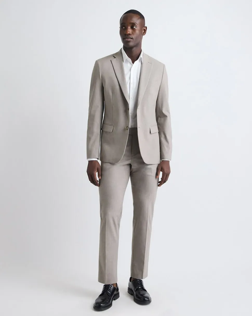 Slim-Fit Taupe Suit Blazer