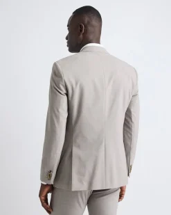 Slim-Fit Taupe Suit Blazer