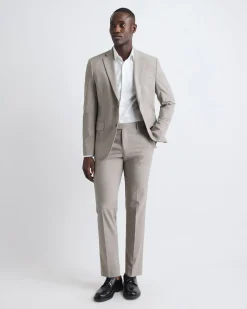 Slim-Fit Taupe Suit Pant