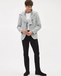 Slim-Fit Textured Knit Blazer