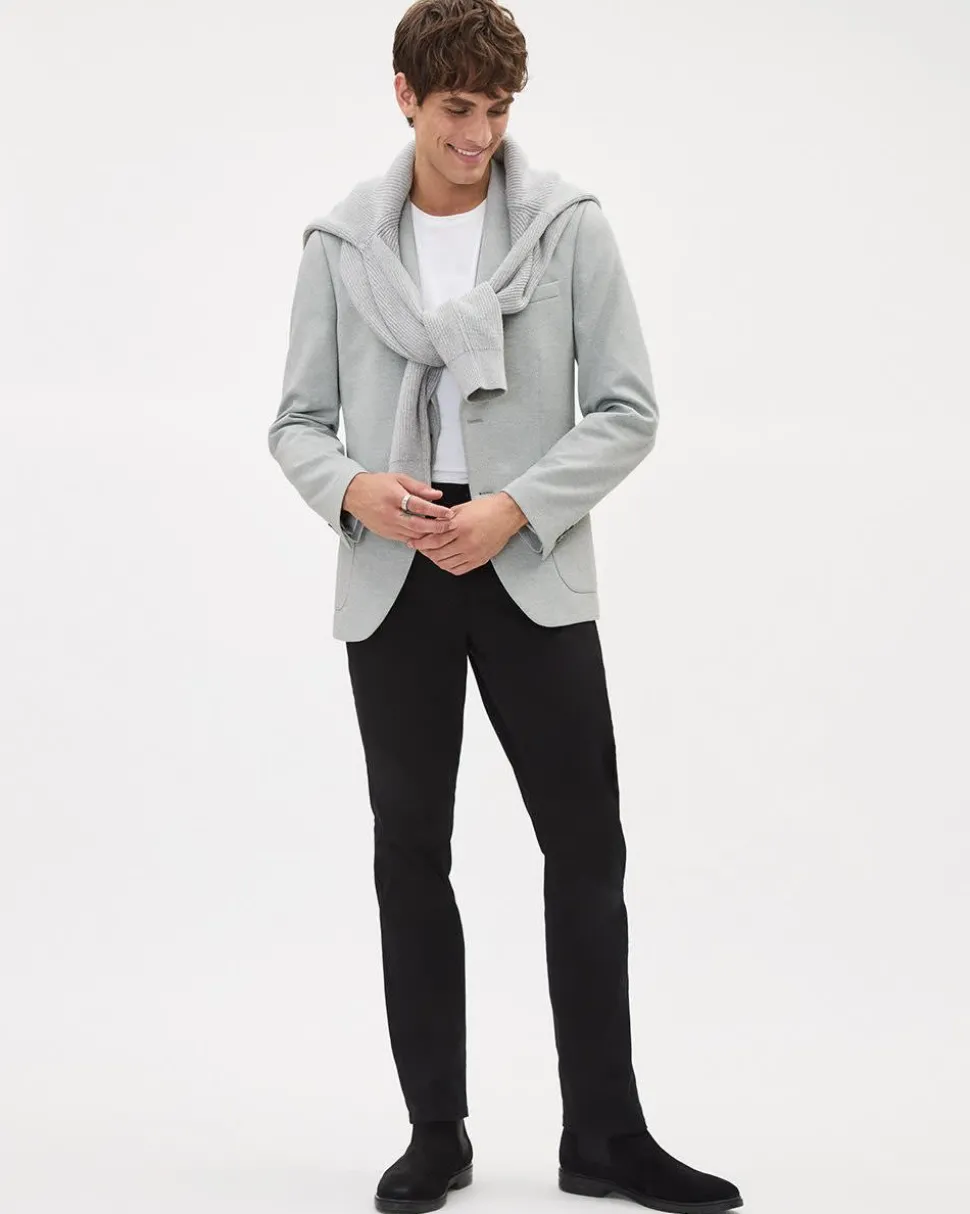 Slim-Fit Textured Knit Blazer