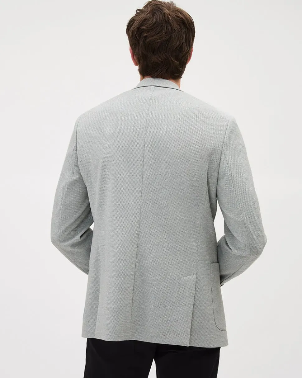 Slim-Fit Textured Knit Blazer