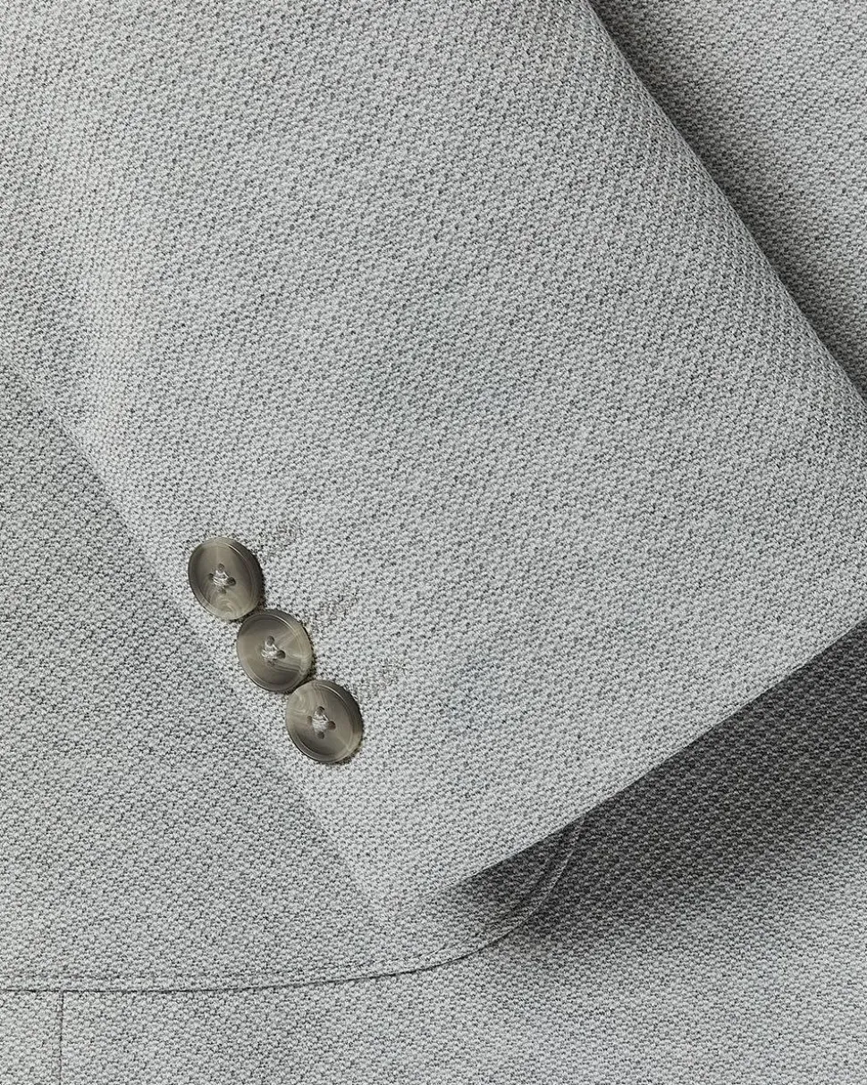 Slim-Fit Textured Knit Blazer