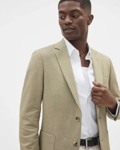 Slim-Fit Textured Knit Blazer
