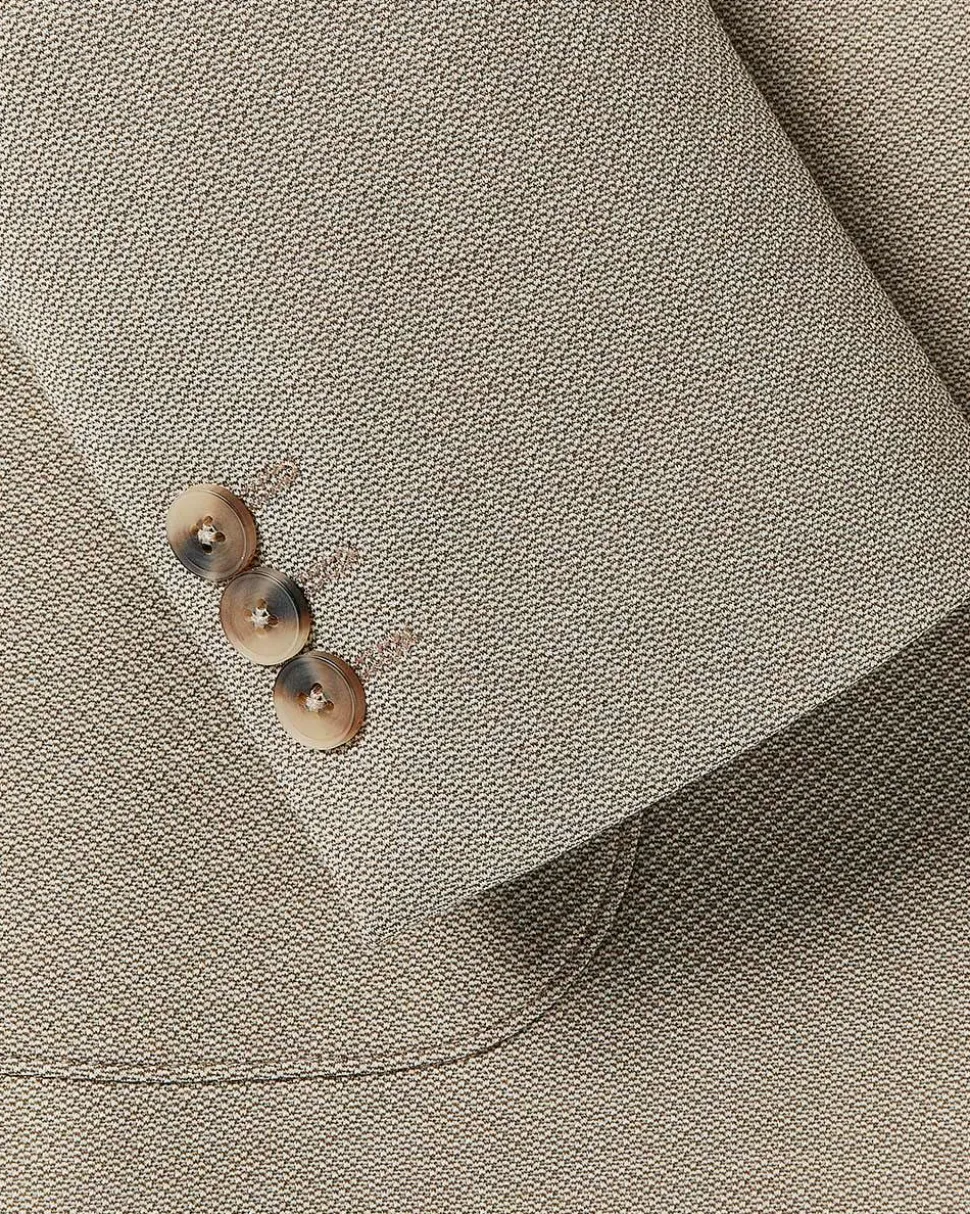 Slim-Fit Textured Knit Blazer