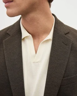 Slim-Fit Textured Knit Blazer