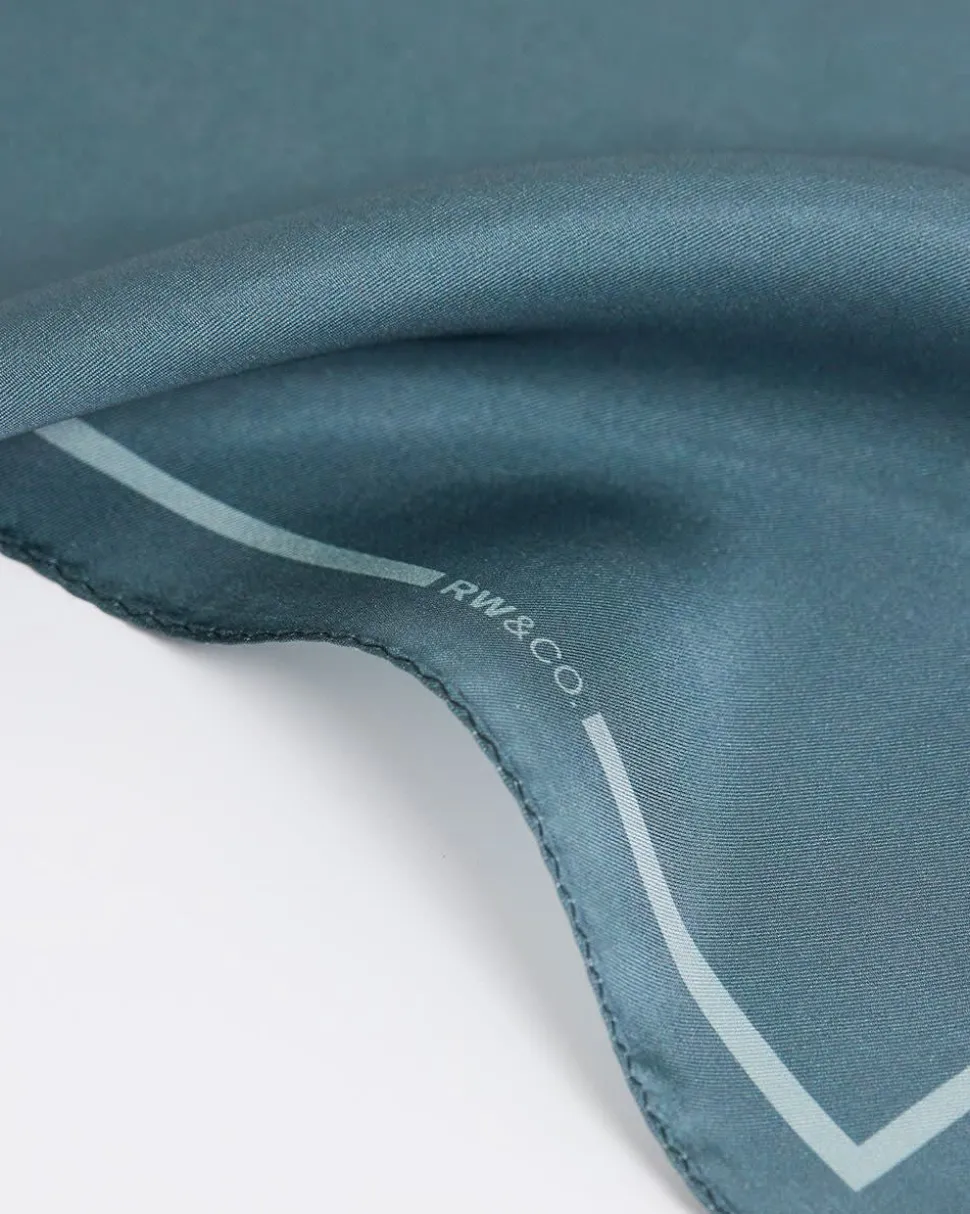 Solid Agave Handkerchief with Logo