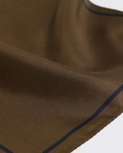 Solid Brown Handkerchief with Logo