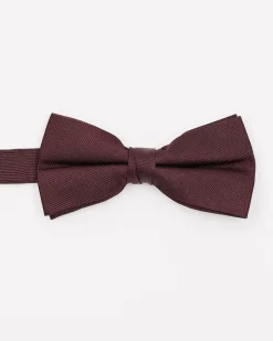 Solid Burgundy Bow Tie