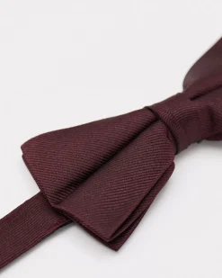 Solid Burgundy Bow Tie