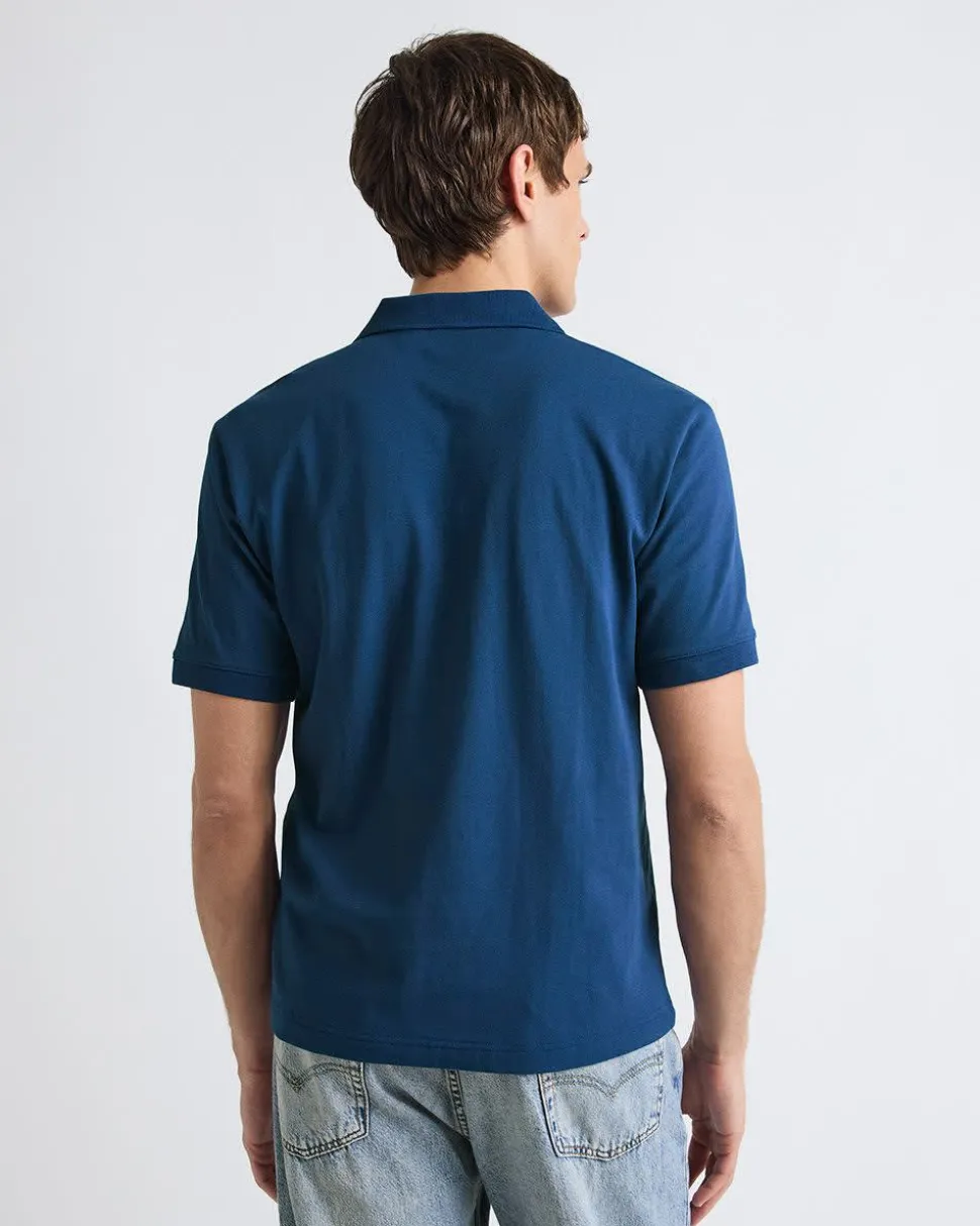 Solid CoolMax (R) Short-Sleeve Polo with Johnny Collar