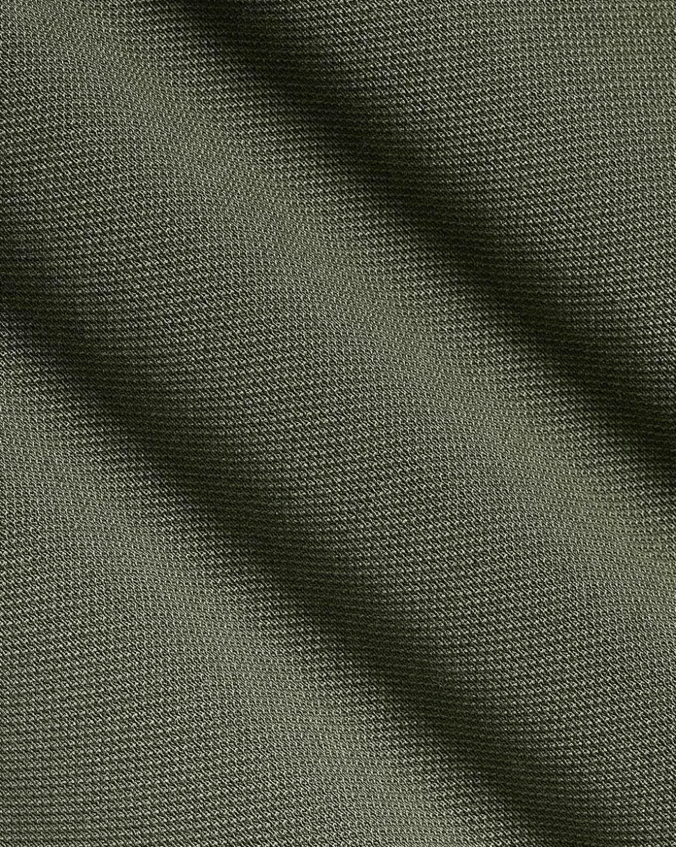 Solid CoolMax (R) Short-Sleeve Polo with Johnny Collar