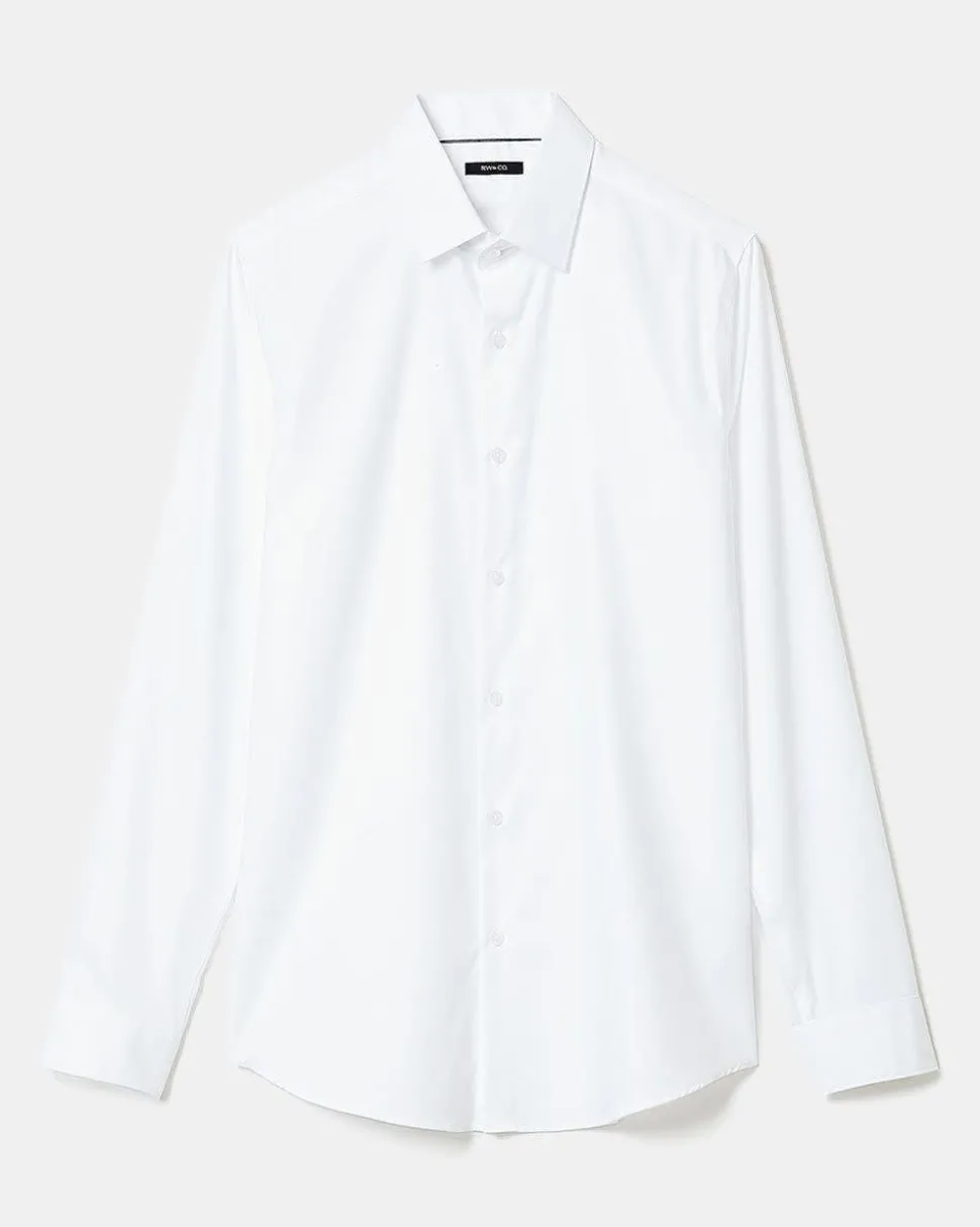 Solid Easy-care Twill Dress Shirt