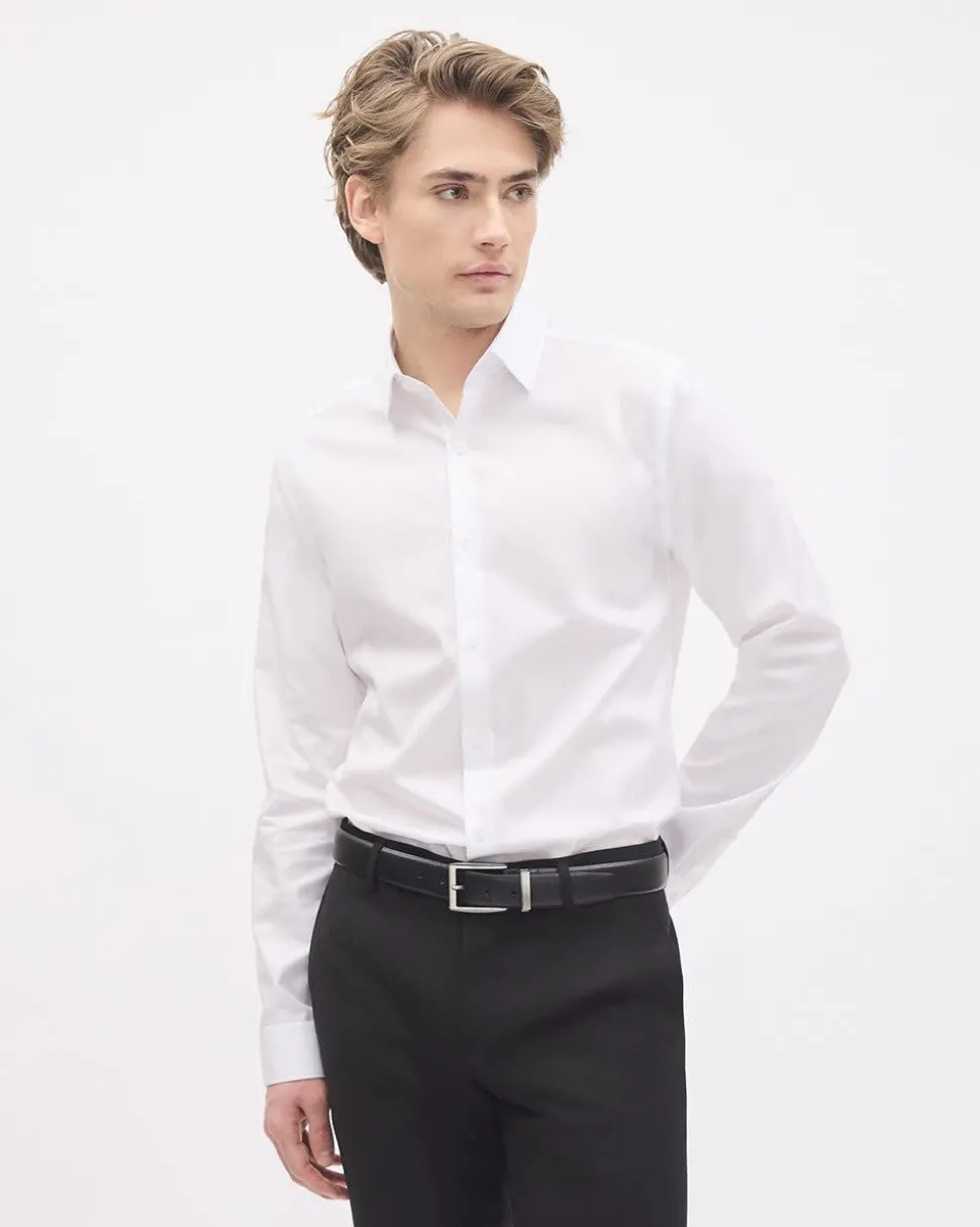 Solid Easy-care Twill Dress Shirt