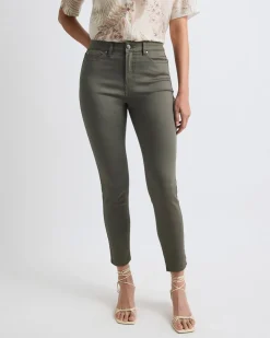 Solid High-Rise Natalie Ankle Jegging