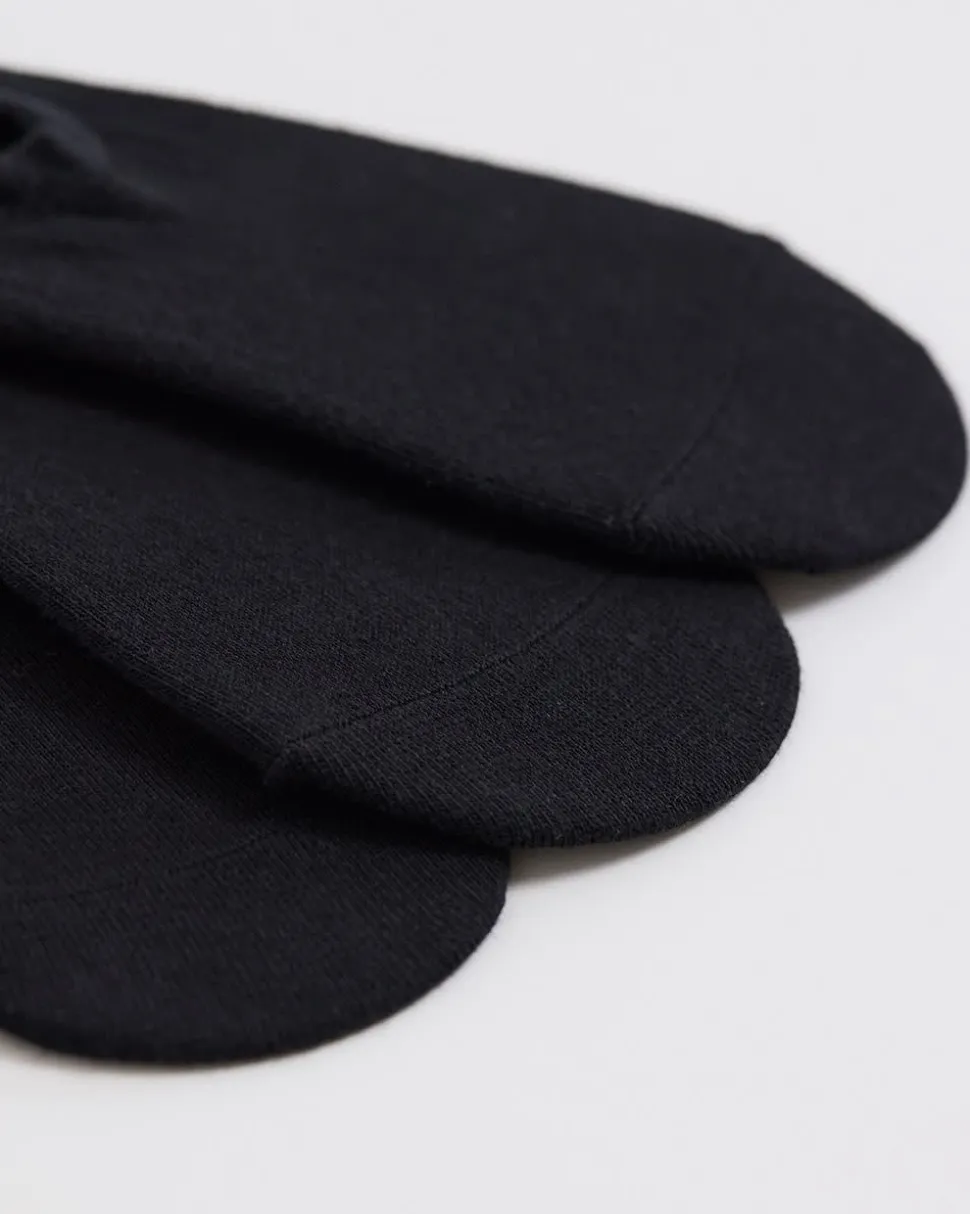 Solid No-Show Socks - 3 Pairs