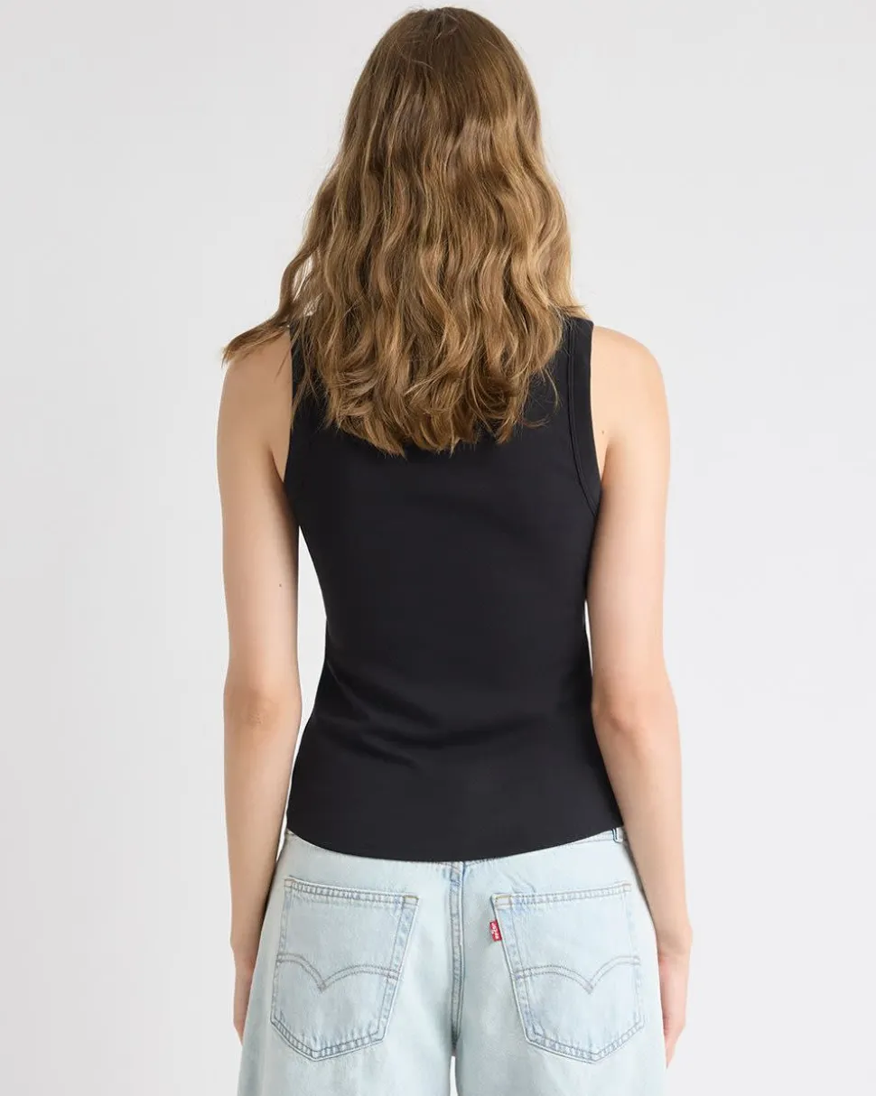 Solid Scoop-Neck Cami with Wide Straps