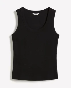 Solid Scoop-Neck Cami with Wide Straps