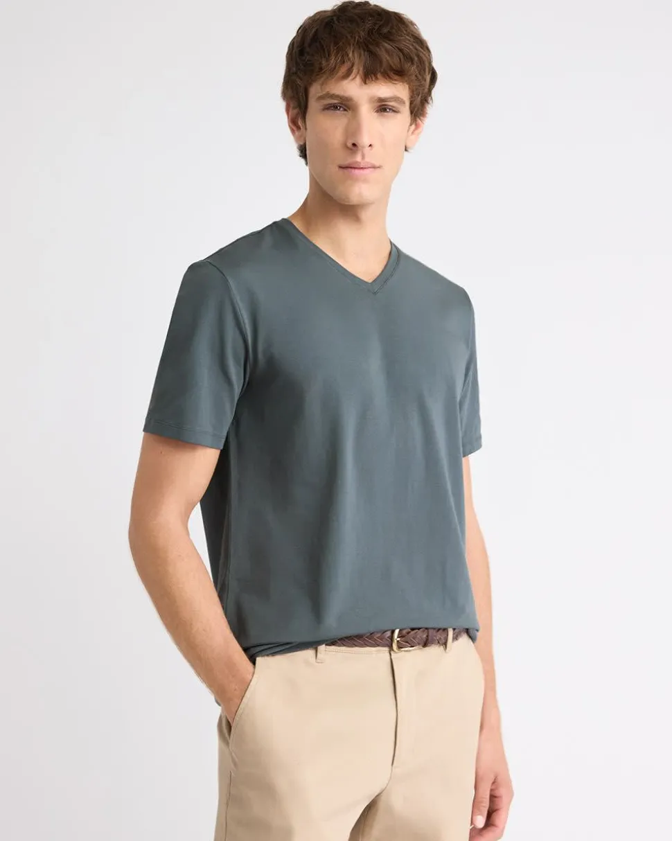Solid Supima (R) Cotton V-Neck T-Shirt
