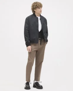 Solid Twill Bomber Jacket