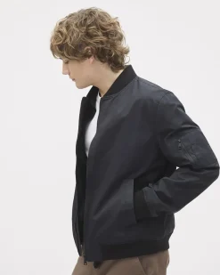 Solid Twill Bomber Jacket