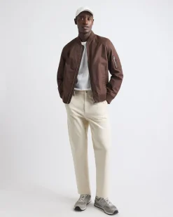 Solid Twill Bomber Jacket