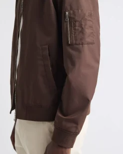 Solid Twill Bomber Jacket