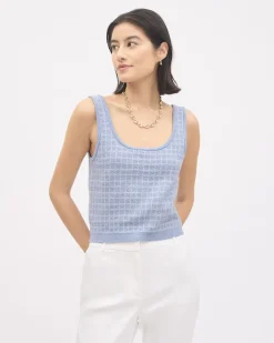 Square-Neck Plaid Tank