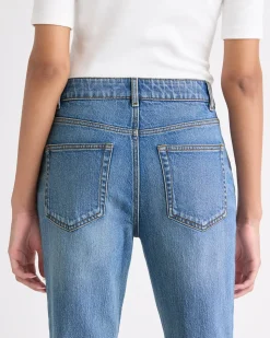Straight Slim-Leg High-Rise Jeans