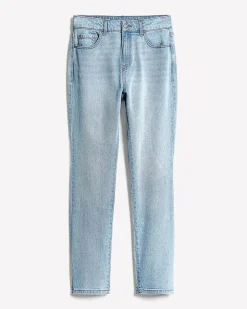 Straight Slim-Leg High-Rise Jeans
