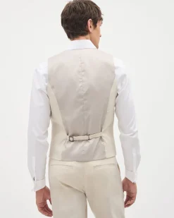 Stretch Linen Suit Vest