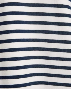 Striped Extended-Sleeve Crew-Neck T-Shirt