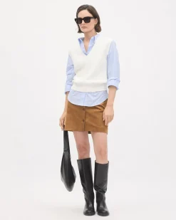 Striped Long-Sleeve Buttoned-Down Poplin Blouse