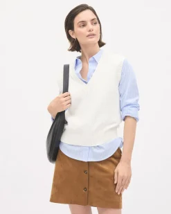 Striped Long-Sleeve Buttoned-Down Poplin Blouse