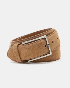 Suede Belt with Square Buckle