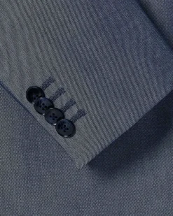 Tailored-Fit Denim-Like Suit Blazer