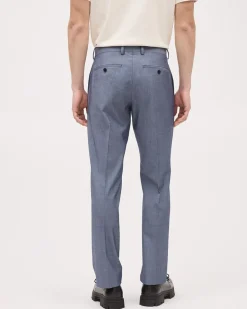 Tailored-Fit Denim-Like Suit Pant