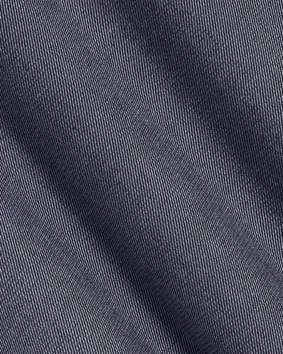 Tailored-Fit Denim-Like Suit Pant