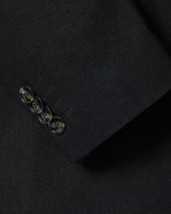 Tailored-Fit Double-Breasted Linen Suit Blazer