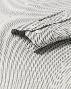 Tailored-Fit Dress Shirt with Dotted Pattern