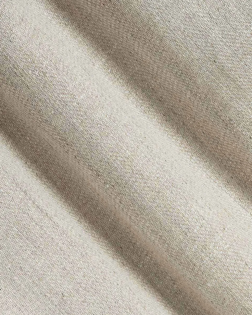 Tailored-Fit Greige Linen Suit Pant