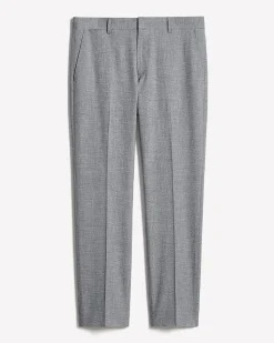 Tailored-Fit Grey Hopsack Suit Pant