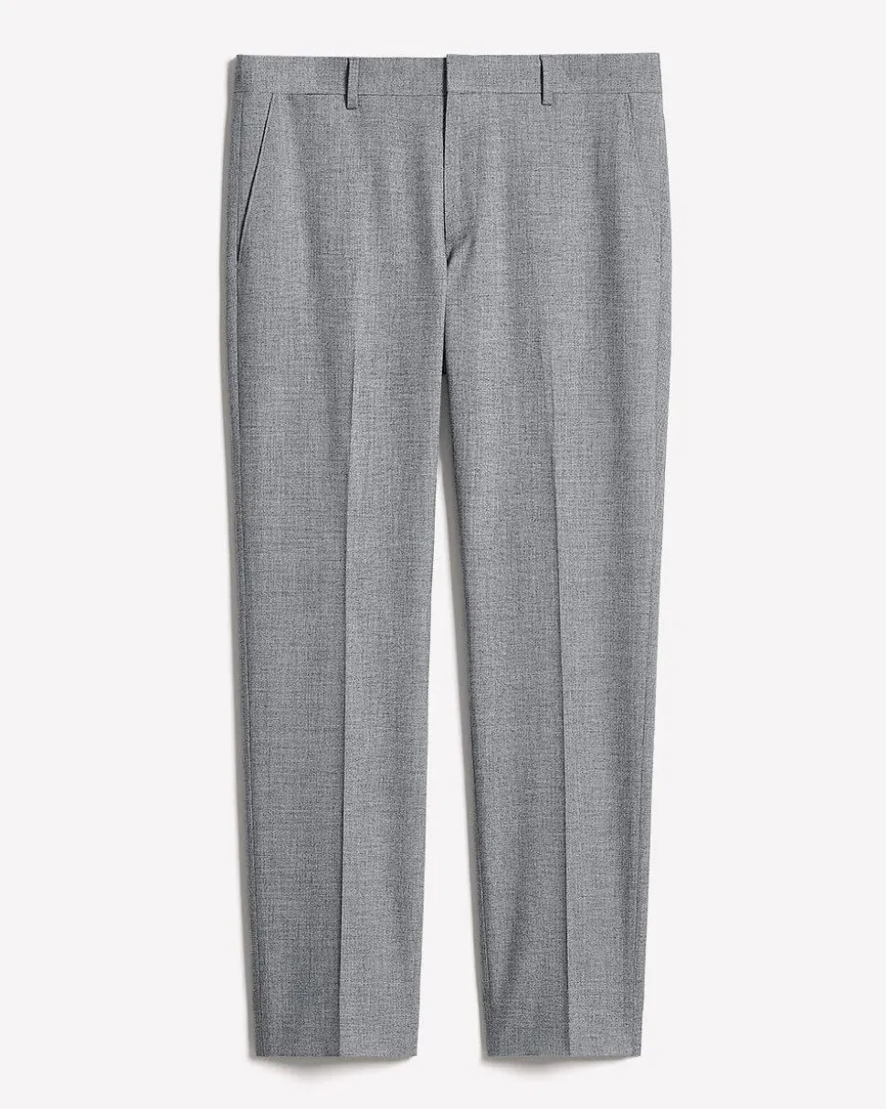 Tailored-Fit Grey Hopsack Suit Pant